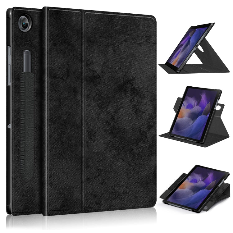 For Samsung Galaxy Tab A8 2022 SM-X200 360 Degrees Rotation Leather Tablet Case(Black) by bashfashion