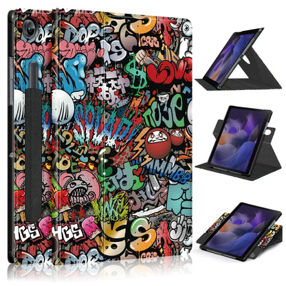 For Samsung Galaxy Tab A8 2022 SM-X200 360 Degrees Rotation Leather Tablet Case(Graffiti) by bashfashion