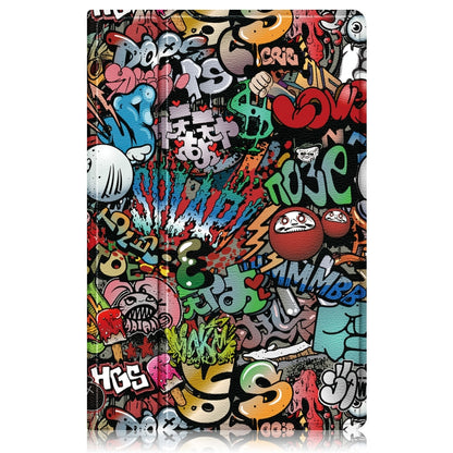 For Samsung Galaxy Tab A8 2022 SM-X200 360 Degrees Rotation Leather Tablet Case(Graffiti) by bashfashion