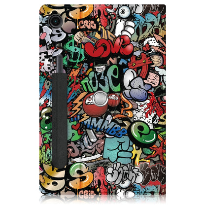 For Samsung Galaxy Tab A8 2022 SM-X200 360 Degrees Rotation Leather Tablet Case(Graffiti) by bashfashion