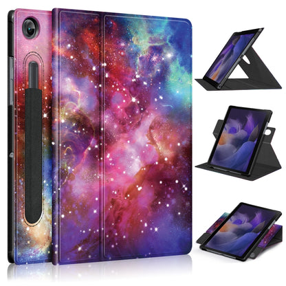 For Samsung Galaxy Tab A8 2022 SM-X200 360 Degrees Rotation Leather Tablet Case(Milky Way) by bashfashion