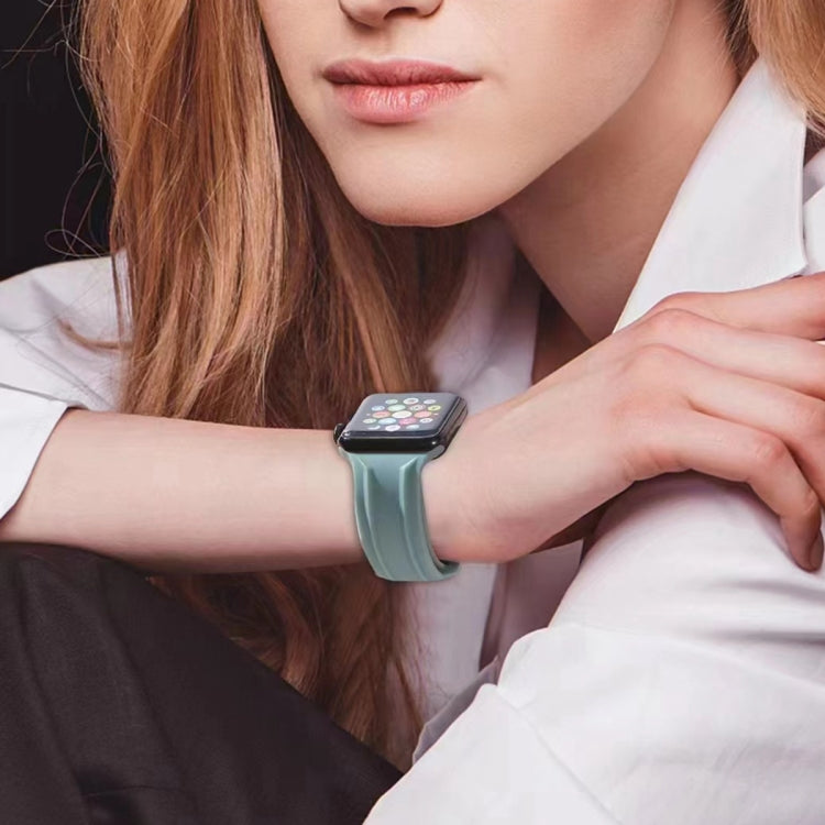 King Kong Silicone Watch Band For Apple Watch Series 9&8&7 41mm / SE 3&SE 2&6&SE&5&4 40mm / 3&2&1 38mm(Green) by bashfashion