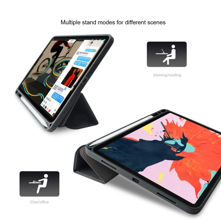 For iPad 9.7 Mutural Exquisite Series Cloth Texture PU+TPU Leather Case with 3-Fold Holder & Pen Slot & Sleep & Wake-up Function(Green) by Mutural