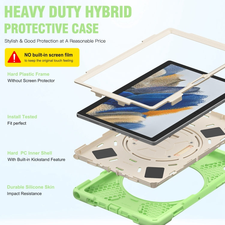 For Samsung Galaxy Tab A8 10.5 2021 Silicone + PC Tablet Case(Matcha Green) by bashfashion