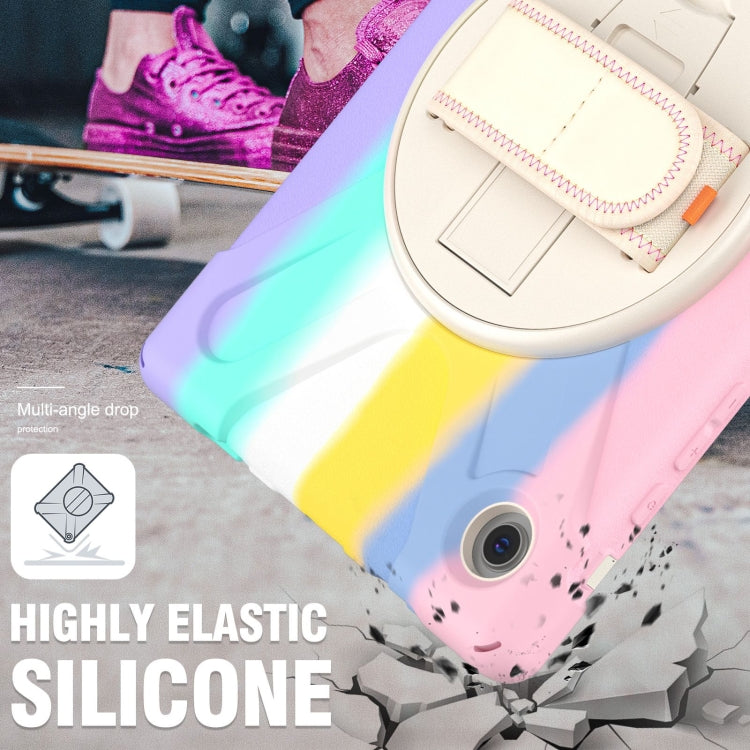 For Samsung Galaxy Tab A8 10.5 2021 Silicone + PC Tablet Case(Colorful Pink) by bashfashion