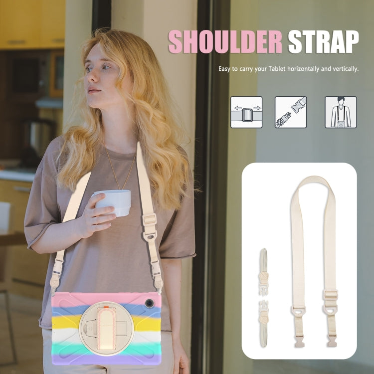 For Samsung Galaxy Tab A8 10.5 2021 Silicone + PC Tablet Case(Colorful Pink) by bashfashion