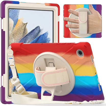 For Samsung Galaxy Tab A8 10.5 2021 Silicone + PC Tablet Case(Colorful Red) by bashfashion