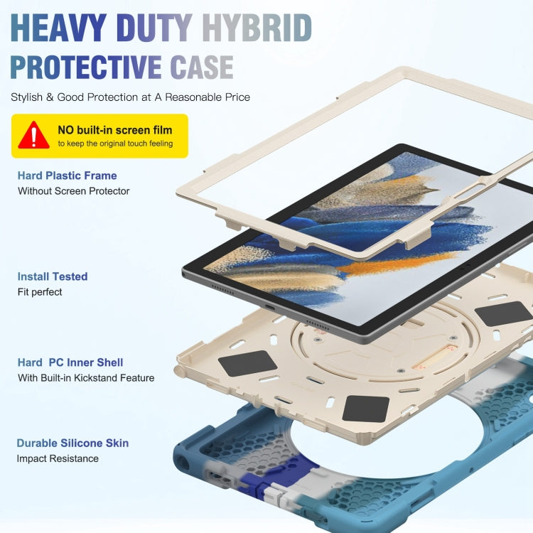 For Samsung Galaxy Tab A8 10.5 2021 Silicone + PC Tablet Case(Colorful Blue) by bashfashion