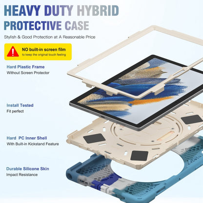 For Samsung Galaxy Tab A8 10.5 2021 Silicone + PC Tablet Case(Colorful Blue) by bashfashion