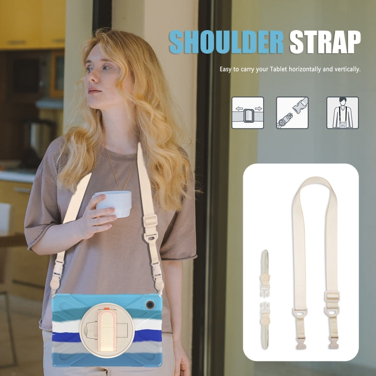 For Samsung Galaxy Tab A8 10.5 2021 Silicone + PC Tablet Case(Colorful Blue) by bashfashion