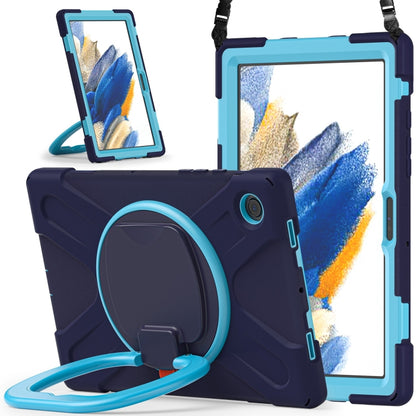 For Samsung Galaxy Tab A8 10.5 2021 Silicone + PC Tablet Case(Navy Blue + Blue) by bashfashion
