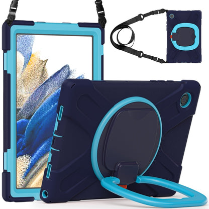 For Samsung Galaxy Tab A8 10.5 2021 Silicone + PC Tablet Case(Navy Blue + Blue) by bashfashion