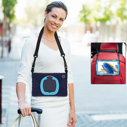 For Samsung Galaxy Tab A8 10.5 2021 Silicone + PC Tablet Case(Navy Blue + Blue) by bashfashion