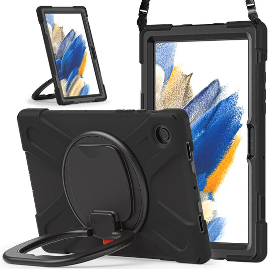 For Samsung Galaxy Tab A8 10.5 2021 Silicone + PC Tablet Case(Black + Black) by bashfashion
