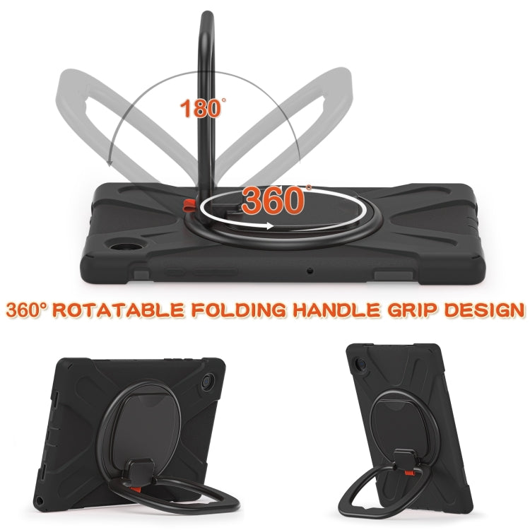 For Samsung Galaxy Tab A8 10.5 2021 Silicone + PC Tablet Case(Black + Black) by bashfashion