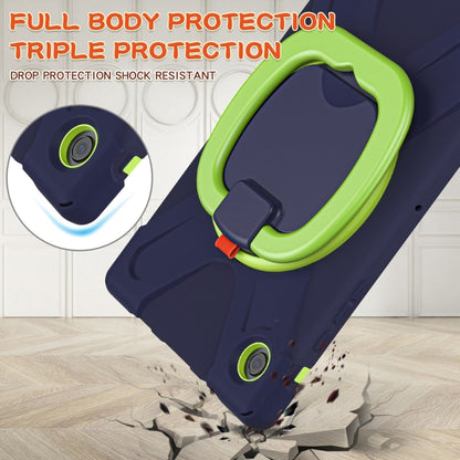 For Samsung Galaxy Tab A8 10.5 2021 Silicone + PC Tablet Case(Navy Blue + Lime) by bashfashion