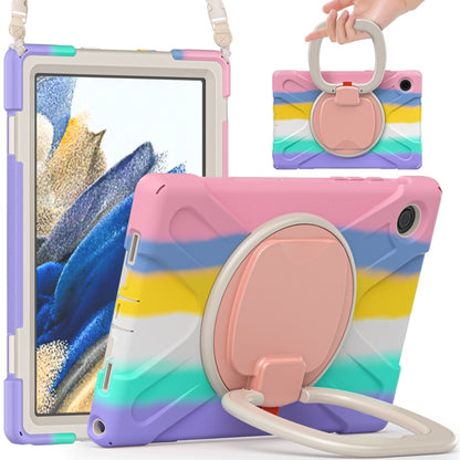 For Samsung Galaxy Tab A8 10.5 2021 Silicone + PC Tablet Case(Colorful Pink) by bashfashion