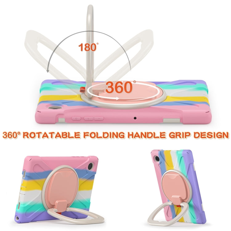For Samsung Galaxy Tab A8 10.5 2021 Silicone + PC Tablet Case(Colorful Pink) by bashfashion