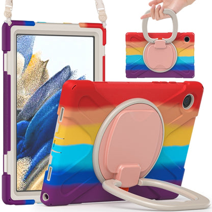 For Samsung Galaxy Tab A8 10.5 2021 Silicone + PC Tablet Case(Colorful Red) by bashfashion