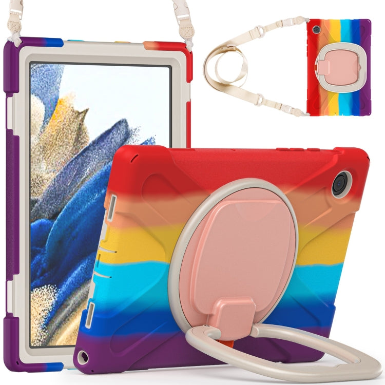 For Samsung Galaxy Tab A8 10.5 2021 Silicone + PC Tablet Case(Colorful Red) by bashfashion