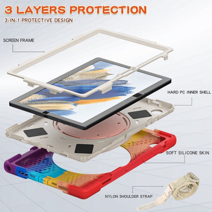 For Samsung Galaxy Tab A8 10.5 2021 Silicone + PC Tablet Case(Colorful Red) by bashfashion