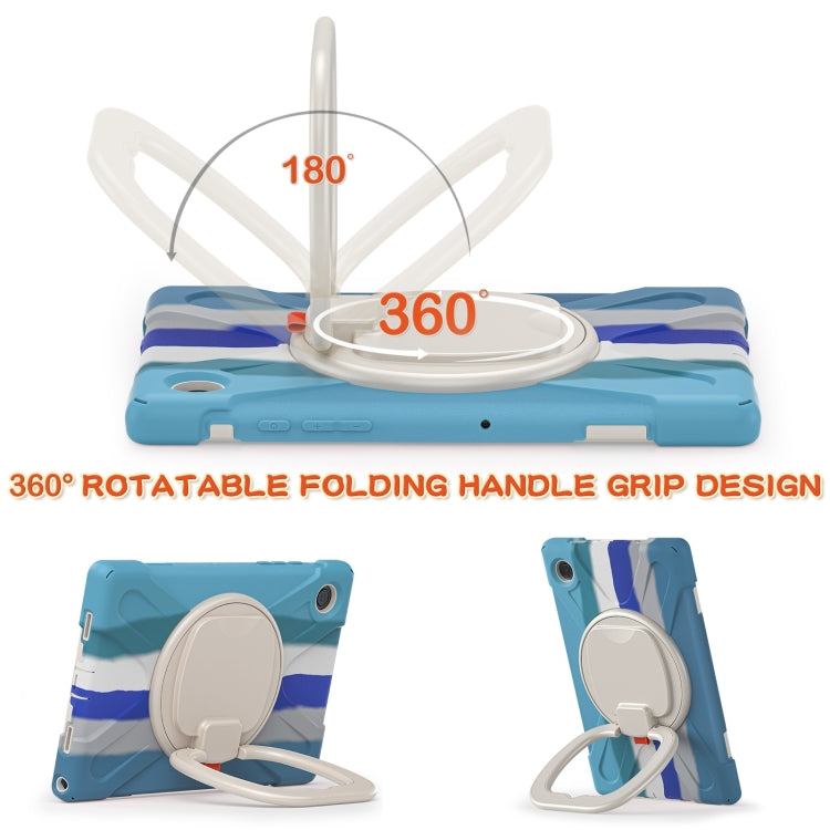 For Samsung Galaxy Tab A8 10.5 2021 Silicone + PC Tablet Case(Colorful Blue) by bashfashion