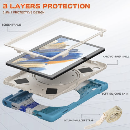 For Samsung Galaxy Tab A8 10.5 2021 Silicone + PC Tablet Case(Colorful Blue) by bashfashion