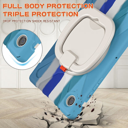 For Samsung Galaxy Tab A8 10.5 2021 Silicone + PC Tablet Case(Colorful Blue) by bashfashion