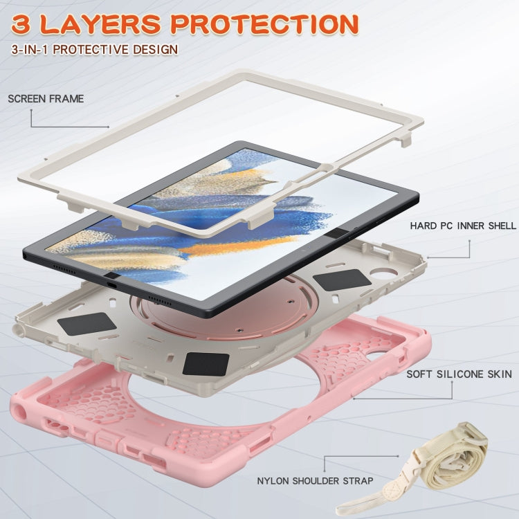 For Samsung Galaxy Tab A8 10.5 2021 Silicone + PC Tablet Case(Rose Gold) by bashfashion