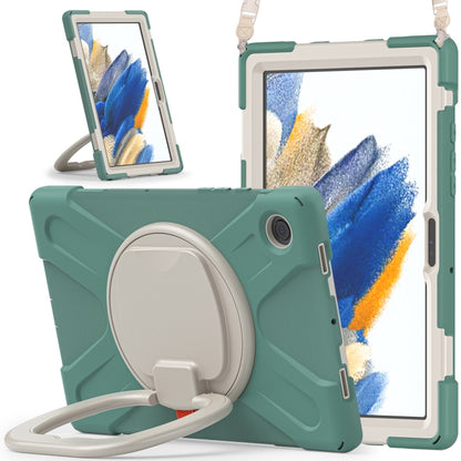 For Samsung Galaxy Tab A8 10.5 2021 Silicone + PC Tablet Case(Emerald Green) by bashfashion