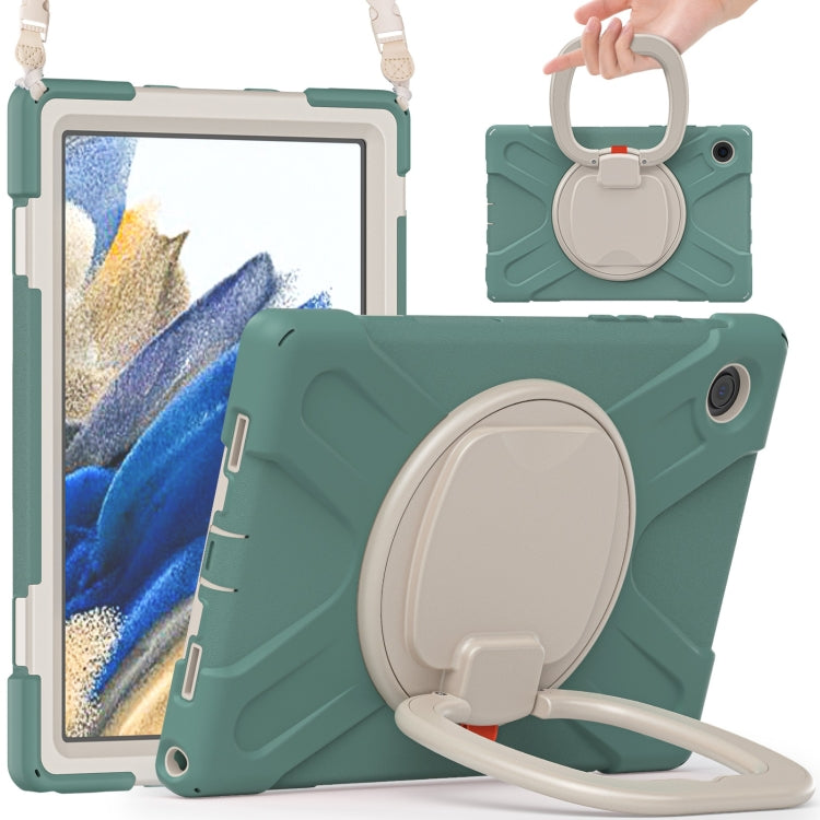 For Samsung Galaxy Tab A8 10.5 2021 Silicone + PC Tablet Case(Emerald Green) by bashfashion