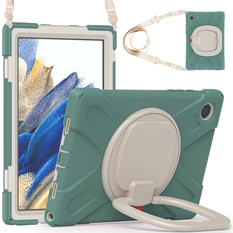 For Samsung Galaxy Tab A8 10.5 2021 Silicone + PC Tablet Case(Emerald Green) by bashfashion