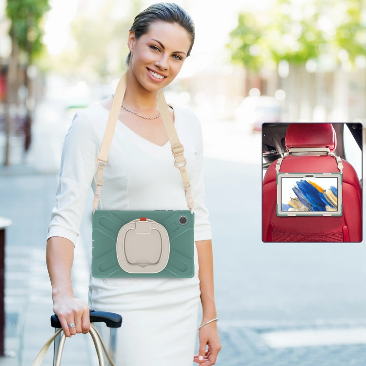 For Samsung Galaxy Tab A8 10.5 2021 Silicone + PC Tablet Case(Emerald Green) by bashfashion