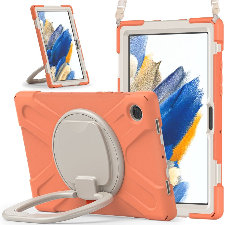 For Samsung Galaxy Tab A8 10.5 2021 Silicone + PC Tablet Case(Living Coral) by bashfashion