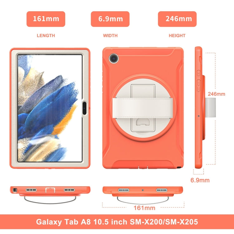 For Samsung Galaxy Tab A8 10.5 2021 Shockproof TPU + PC Tablet Case(Living Coral) by bashfashion