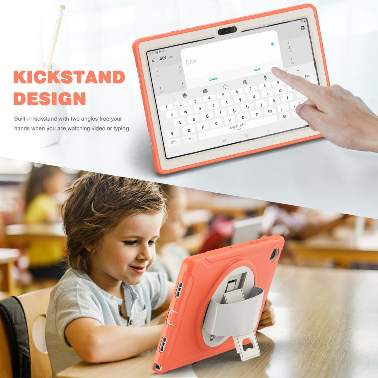 For Samsung Galaxy Tab A8 10.5 2021 Shockproof TPU + PC Tablet Case(Living Coral) by bashfashion