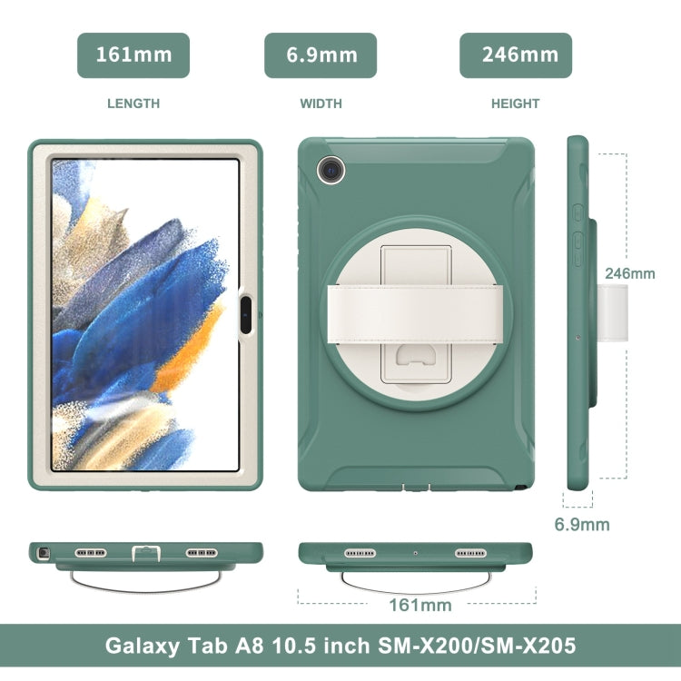 For Samsung Galaxy Tab A8 10.5 2021 Shockproof TPU + PC Tablet Case(Emmerald Green) by bashfashion
