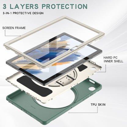 For Samsung Galaxy Tab A8 10.5 2021 Shockproof TPU + PC Tablet Case(Emmerald Green) by bashfashion