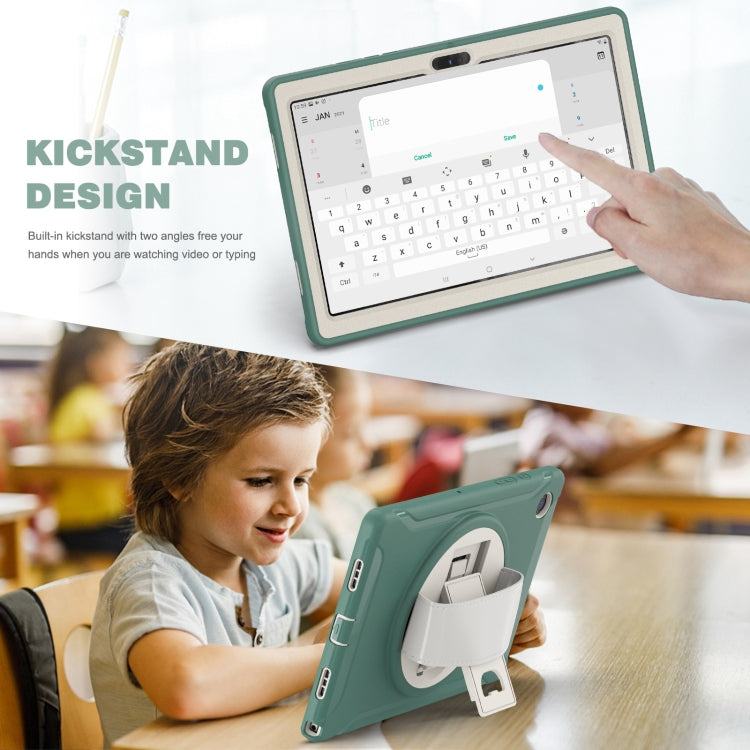 For Samsung Galaxy Tab A8 10.5 2021 Shockproof TPU + PC Tablet Case(Emmerald Green) by bashfashion