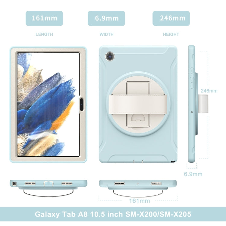 For Samsung Galaxy Tab A8 10.5 2021 Shockproof TPU + PC Tablet Case(Ice Crystal Blue) by bashfashion