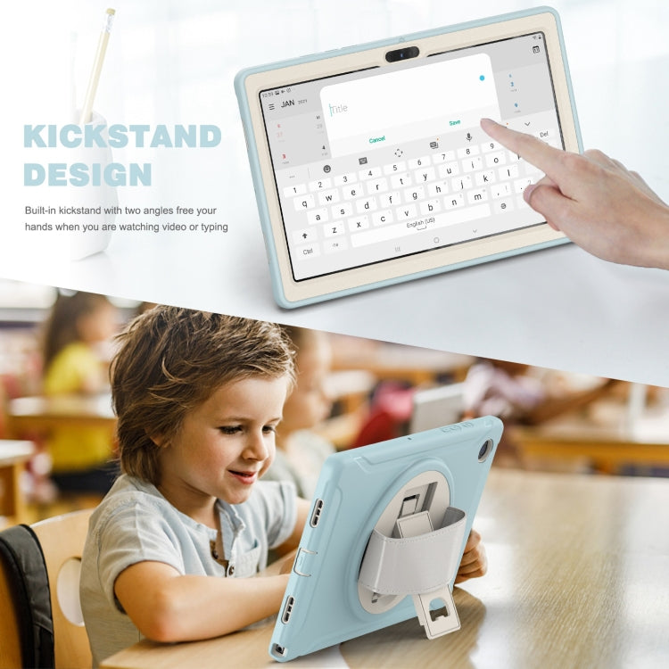 For Samsung Galaxy Tab A8 10.5 2021 Shockproof TPU + PC Tablet Case(Ice Crystal Blue) by bashfashion