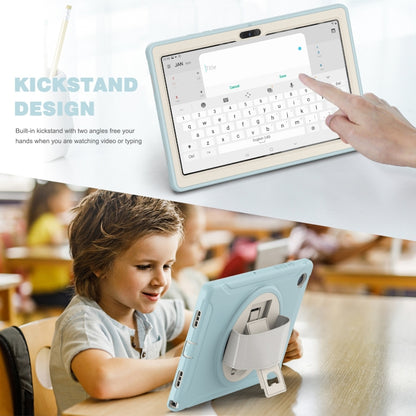 For Samsung Galaxy Tab A8 10.5 2021 Shockproof TPU + PC Tablet Case(Ice Crystal Blue) by bashfashion