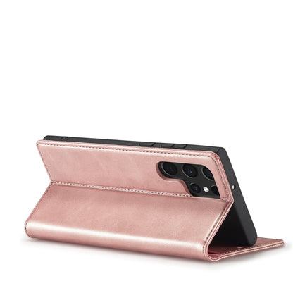 For Samsung Galaxy S22 Ultra LC.IMEEKE Soft PU + TPU Magnetic Skin-friendly Feeling Leather Phone Case(Rose Gold) by LC.IMEEKE