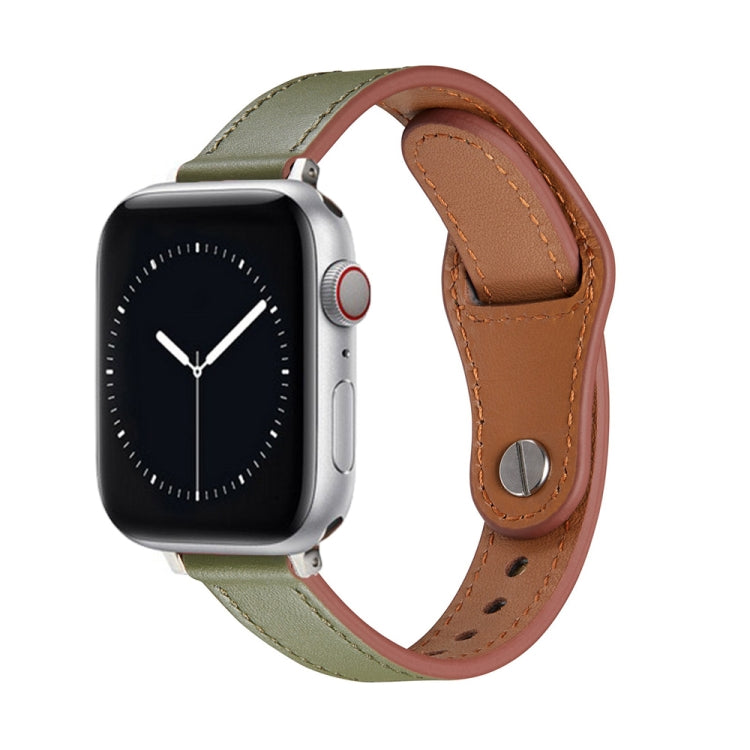 Nail Button Watch Band For Apple Watch Series 9&8&7 41mm / SE 3&SE 2&6&SE&5&4 40mm / 3&2&1 38mm(Army Green) by bashfashion