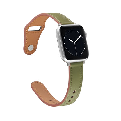 Nail Button Watch Band For Apple Watch Series 9&8&7 41mm / SE 3&SE 2&6&SE&5&4 40mm / 3&2&1 38mm(Army Green) by bashfashion