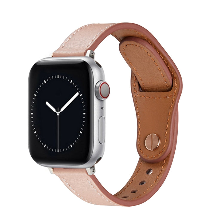 Nail Button Watch Band For Apple Watch Series 9&8&7 41mm / SE 3&SE 2&6&SE&5&4 40mm / 3&2&1 38mm(Pink) by bashfashion