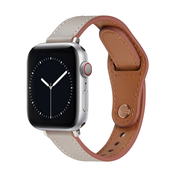Nail Button Watch Band For Apple Watch Series 9&8&7 41mm / SE 3&SE 2&6&SE&5&4 40mm / 3&2&1 38mm(Tooth White) by bashfashion
