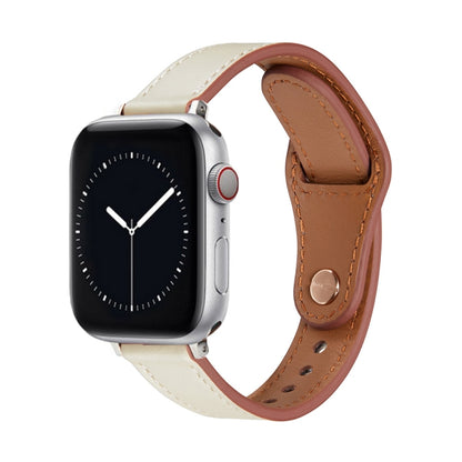 Nail Button Watch Band For Apple Watch Series 9&8&7 41mm / SE 3&SE 2&6&SE&5&4 40mm / 3&2&1 38mm(Beige) by bashfashion