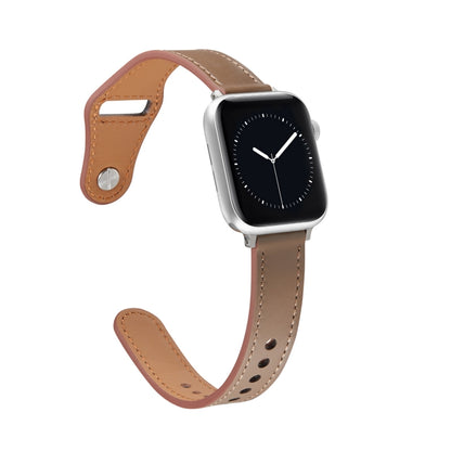 Nail Button Watch Band For Apple Watch Series 9&8&7 41mm / SE 3&SE 2&6&SE&5&4 40mm / 3&2&1 38mm(Brown) by bashfashion