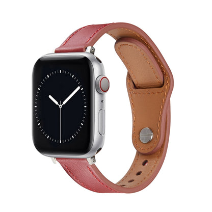 Nail Button Watch Band For Apple Watch Ultra 49mm&Watch Ultra 2 49mm / Series 9&8&7 45mm / SE 3&SE 2&6&SE&5&4 44mm / 3&2&1 42mm(Dark Red) by bashfashion